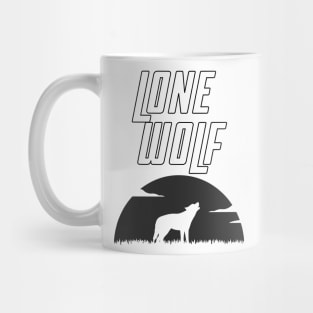 Lone Wolf Black Mug